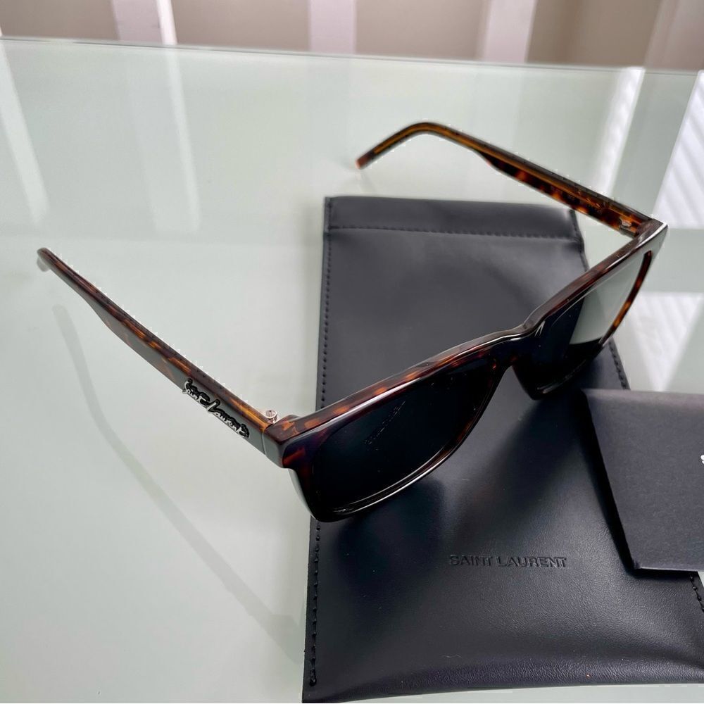 NWT Yves Saint Laurent Tortoise Unisex Sunglasses - Picture 3 of 10